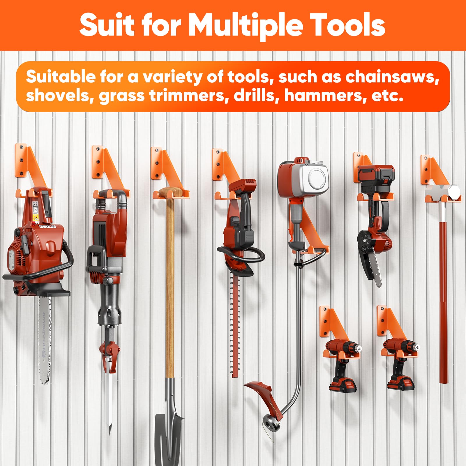 POKIPO 70 lbs load capacity demonstrates versatile tool storage beyond chainsaws.