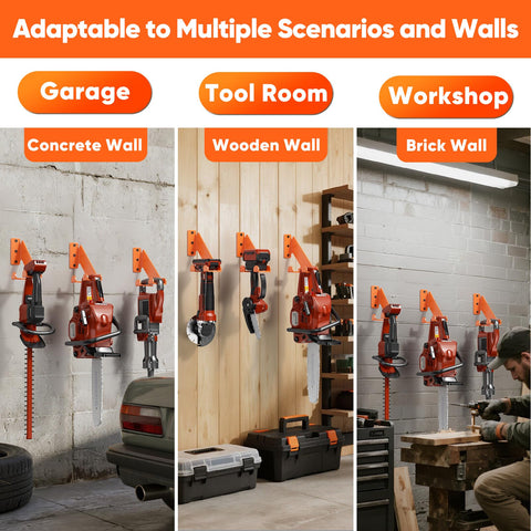 POKIPO wall mount saves space by keeping tools off the floor and within reach.