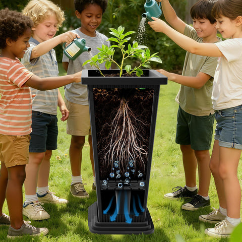 PolarcoForgeco contemporary tapered planter complements modern and rustic spaces