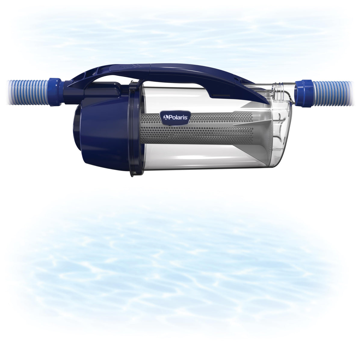 Polaris Cyclonic XL Leaf Catcher on hose connection improves debris capture.