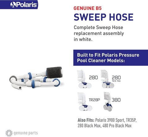 Polaris Sweep Hose Complete B5 assembled ready for installation