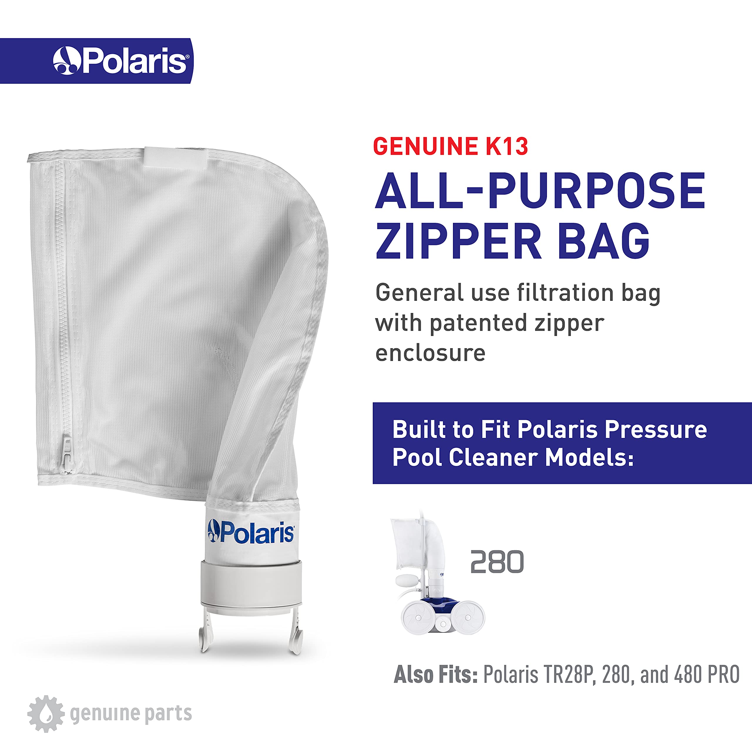 Polaris TR28P compatibility bag supports reliable maintenance.