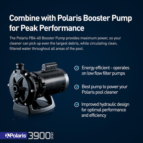 Polaris Vac-Sweep 3900 Sport TailSweep PRO helps prevent spray