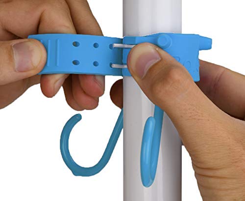 Pole-R Bear umbrella hook for patios keeps gear organized.
