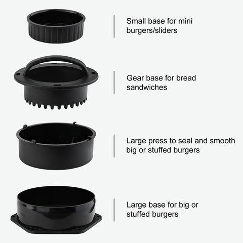 POLIGO cast-iron burger smashers deliver durable searing for juicy results.