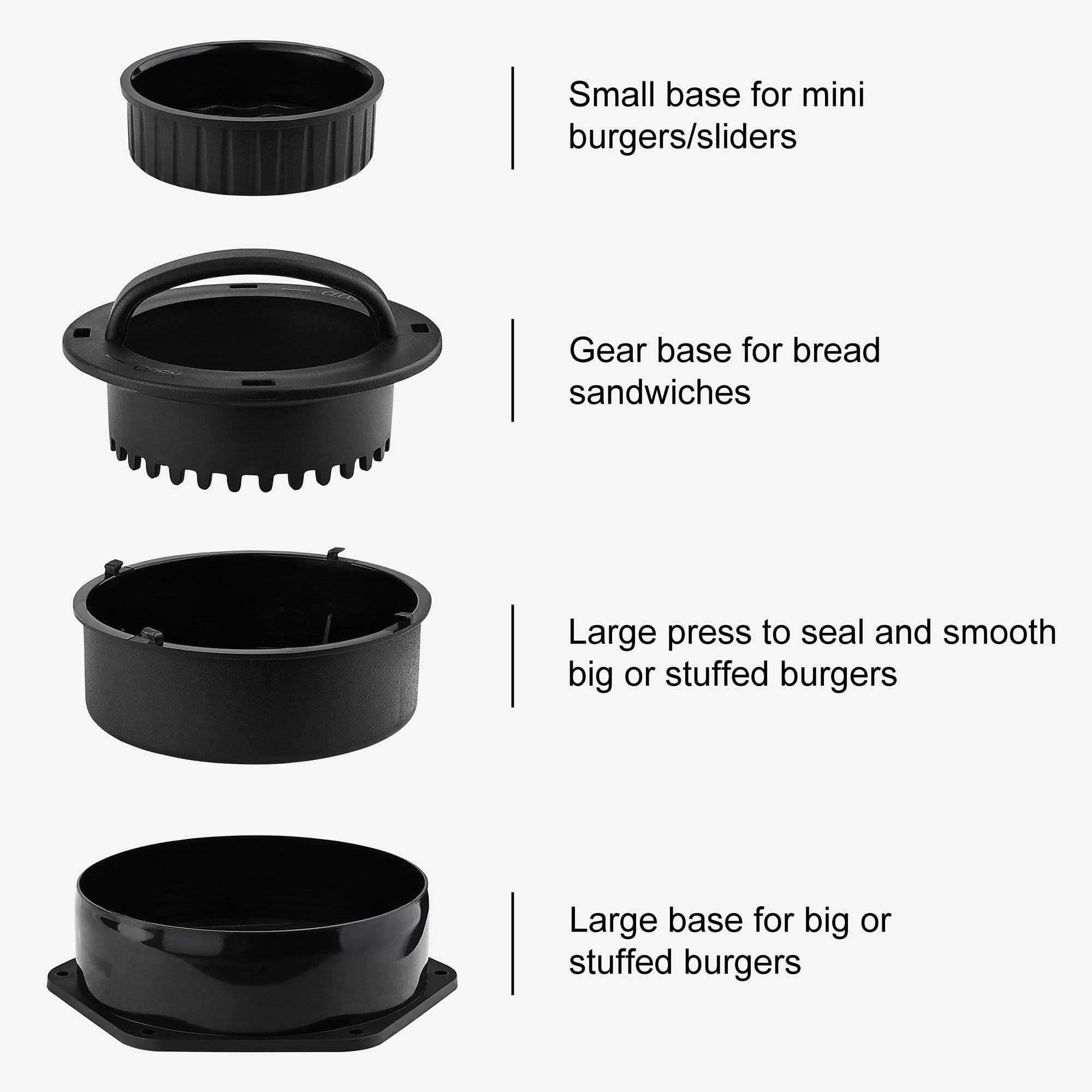 POLIGO Patty maker set is dishwasher-safe for quick cleaning and setup.