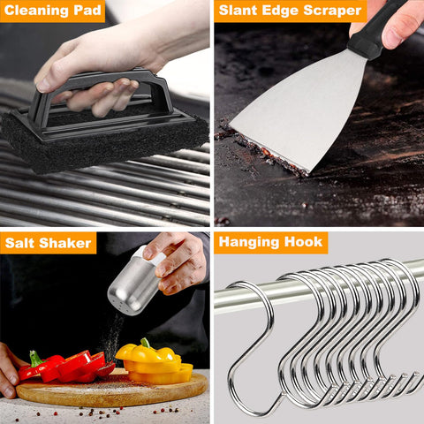 POLIGO dishwasher-safe cleanup tools with a sturdy storage bag.