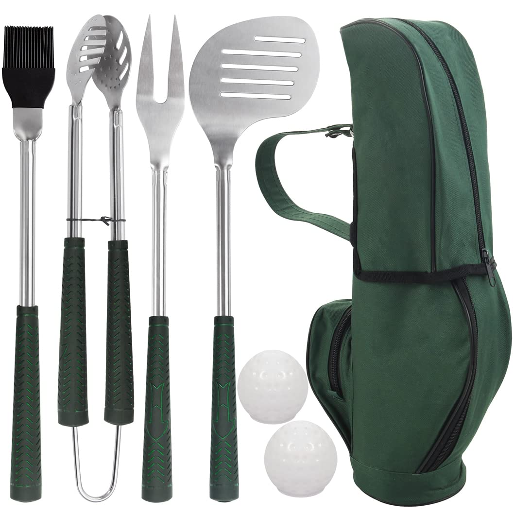 POLIGO golf-club spatula for precise flips on outdoor grills
