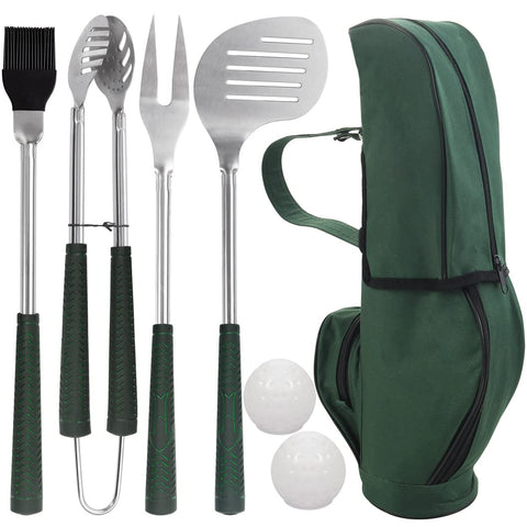 POLIGO golf-club spatula for precise flips on outdoor grills