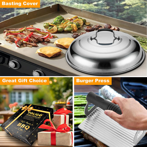 POLIGO long professional spatulas set for precise flips and control.