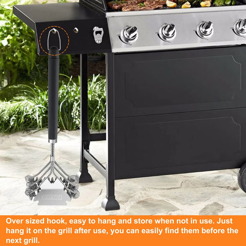 POLIGO rust-resistant stainless steel construction ensures durable grill maintenance.