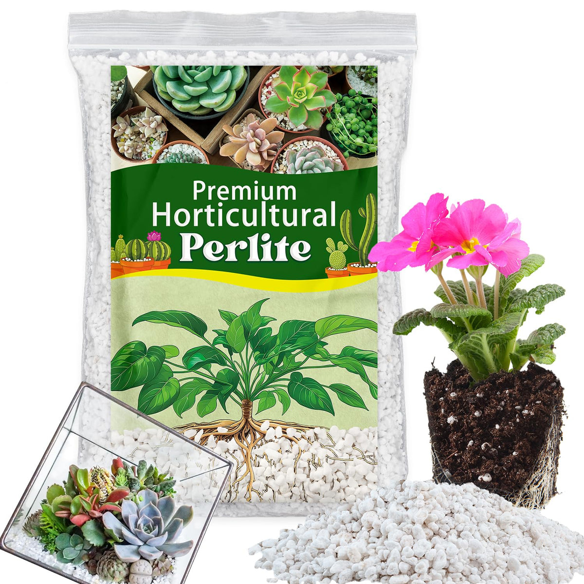 POLIUMB organic horticultural perlite bag improves soil aeration for roots