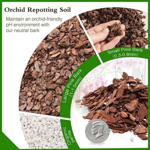 POLIUMB Premium pine bark and perlite texture for better drainage.