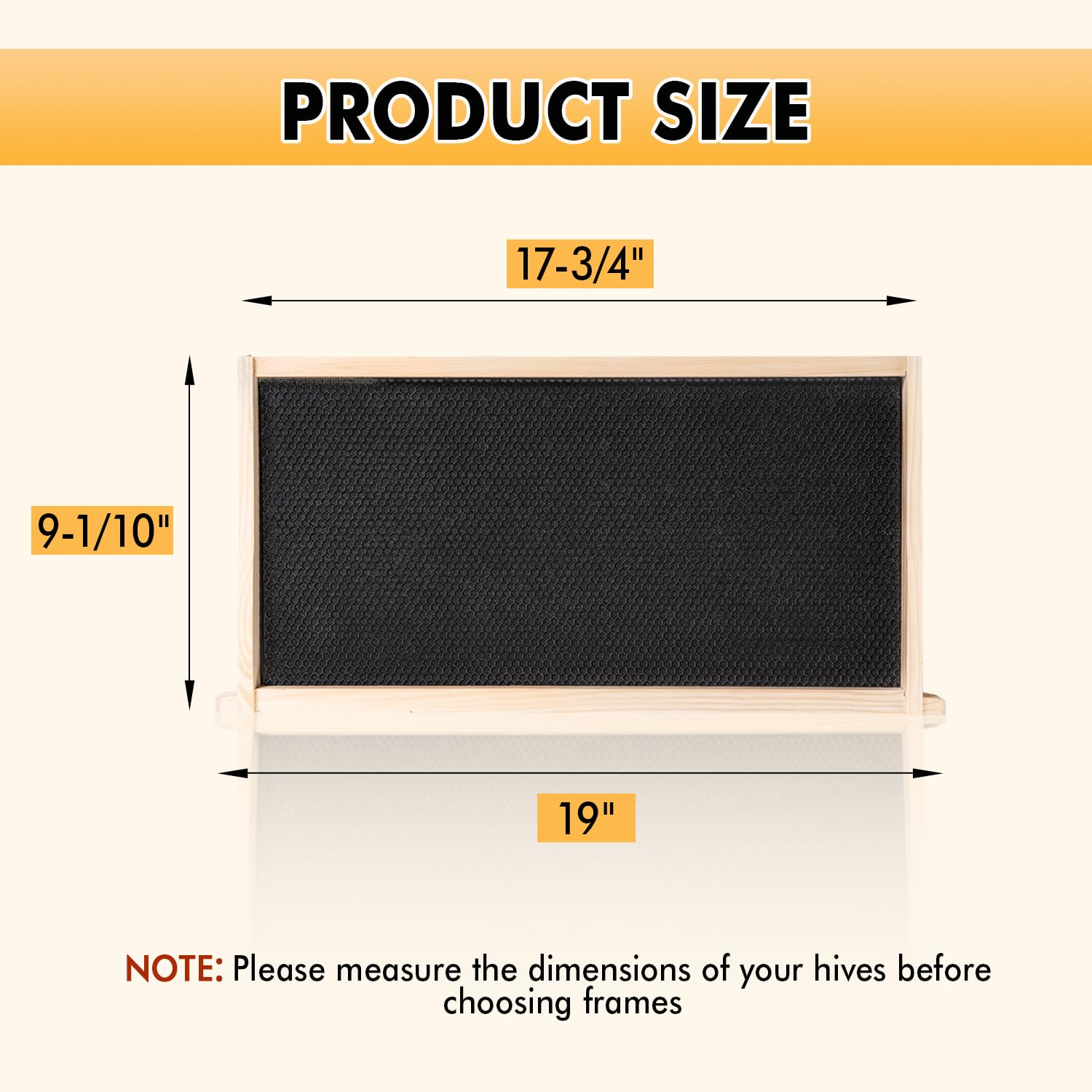 POLLIBEE Langstroth-compatible frame fits standard hives for easy setup