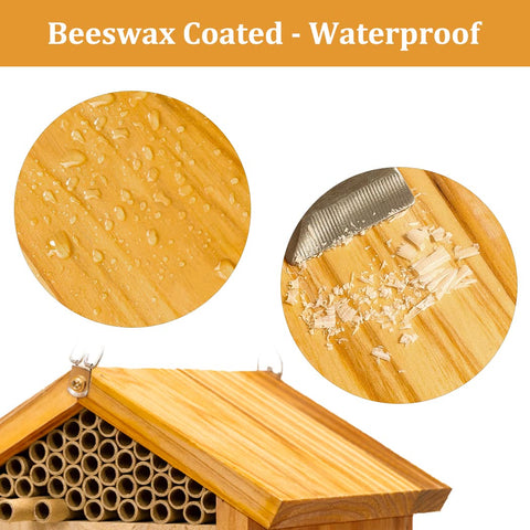 POLLIBEE Mason Bee House offers removable paper tube nesting.