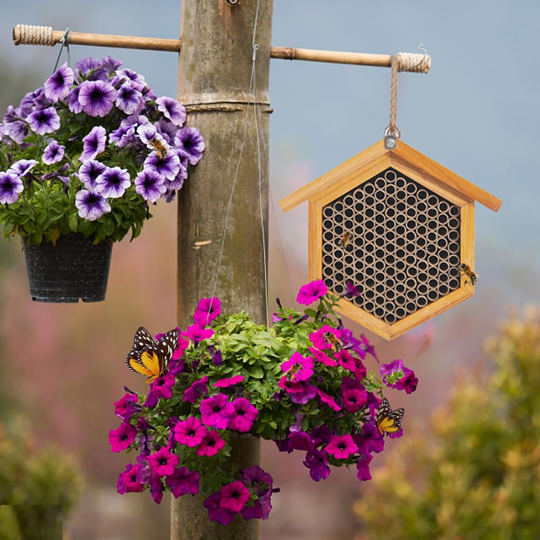 POLLIBEE wooden mason bee nest made from natural material for durability