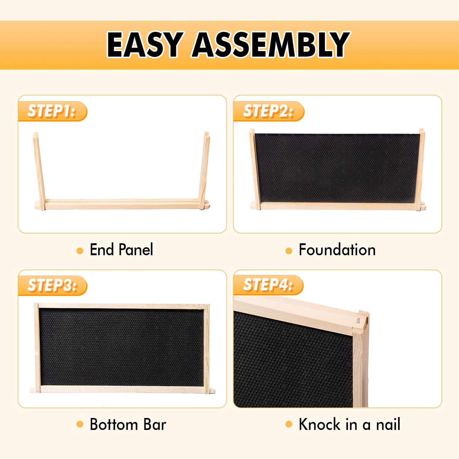 POLLIBEE ten-pack beehive frames suitable for hive expansion and replacement
