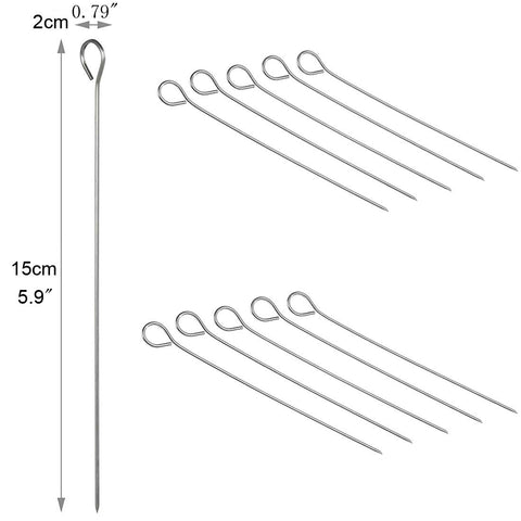 Polly Online cocktail sticks—reusable stainless steel for elegant garnishes.