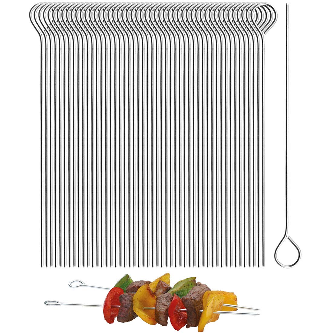 Polly Online stainless steel skewers for grilling—durable and dishwasher-safe.