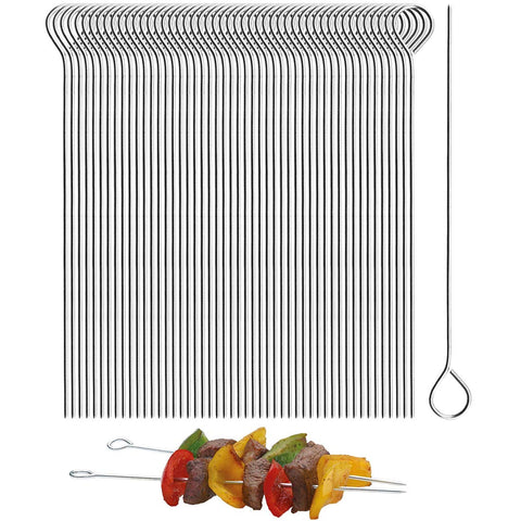 Polly Online stainless steel skewers for grilling—durable and dishwasher-safe.