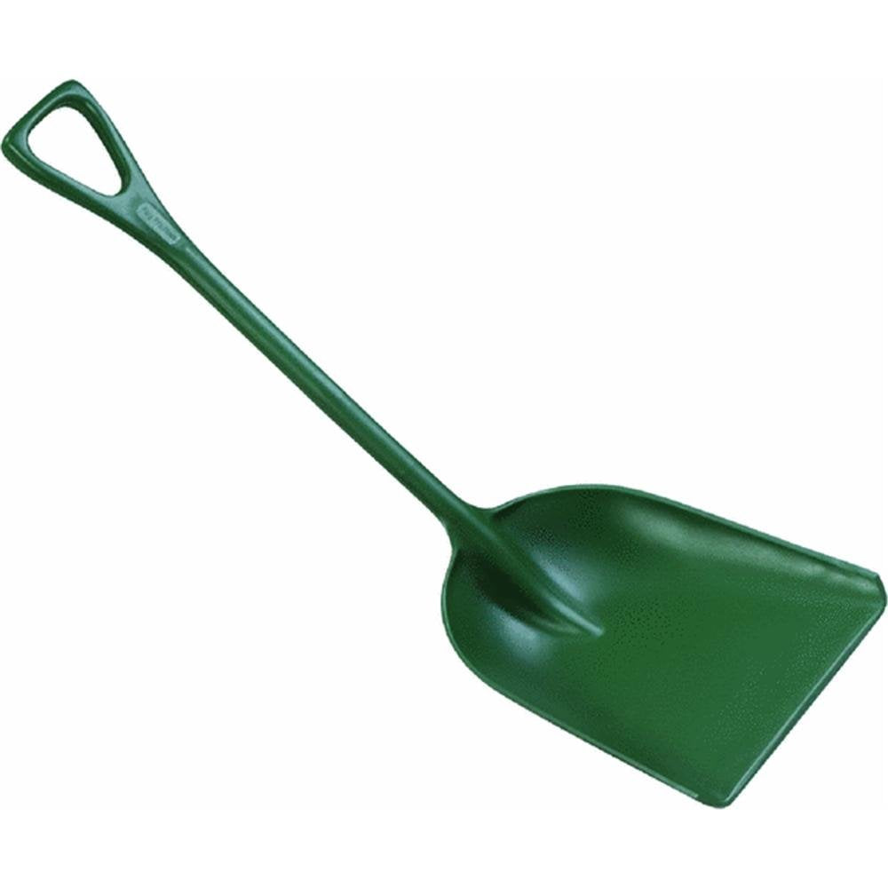 Poly Pro Tools Tuffy Scoop Shovel in green, 4 lb capacity, ideal for quick garden scoops.