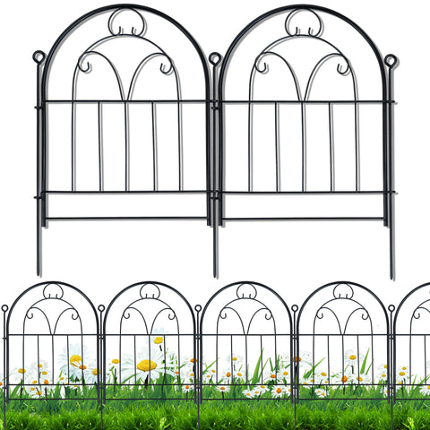 Polyjkl garden fence panel close-up with arch design and weatherproof finish for outdoor durability.