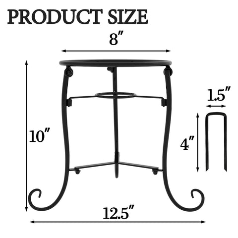Polyjkl stand features black powder coating for rust resistance