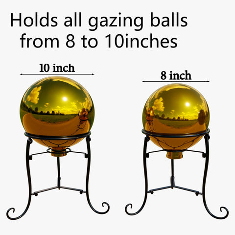 Polyjkl easy-install gazing ball stand with ground spikes