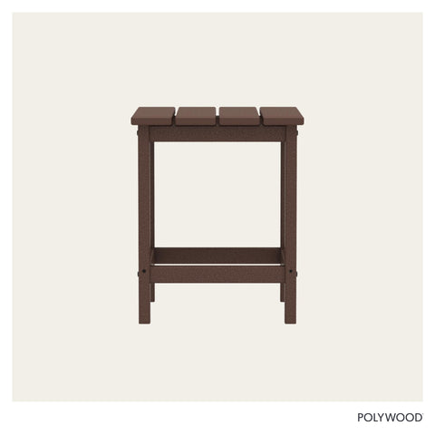Surface of POLYWOOD Long Island table showing durability and texture
