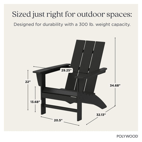 Close-up of polywood chair black armrests detailing ergonomic support and durability.