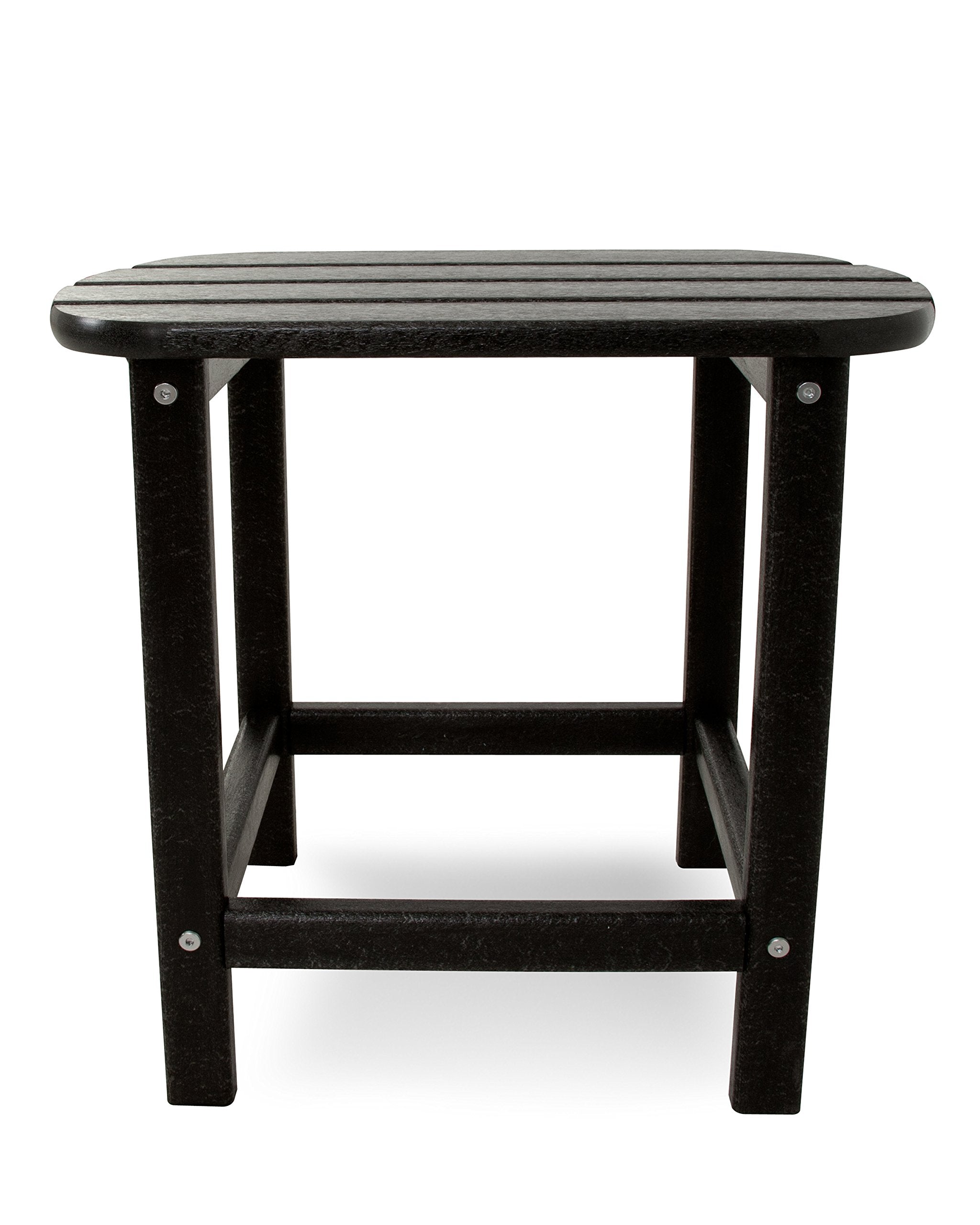 Polywood SBT18BL resists weather and stains, ideal for patios.