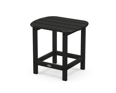 Polywood SBT18BL South Beach side table for outdoor drinks and snacks.