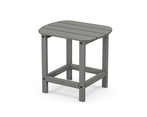 Polywood South Beach side table, front view, sturdy all-weather surface for outdoor drinks.