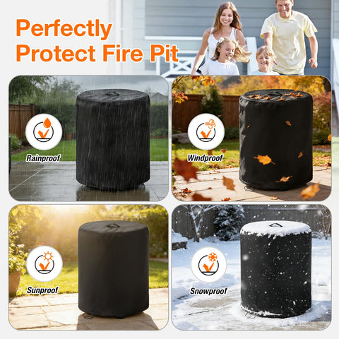 POMER all-season protection helps preserve the fire pit finish