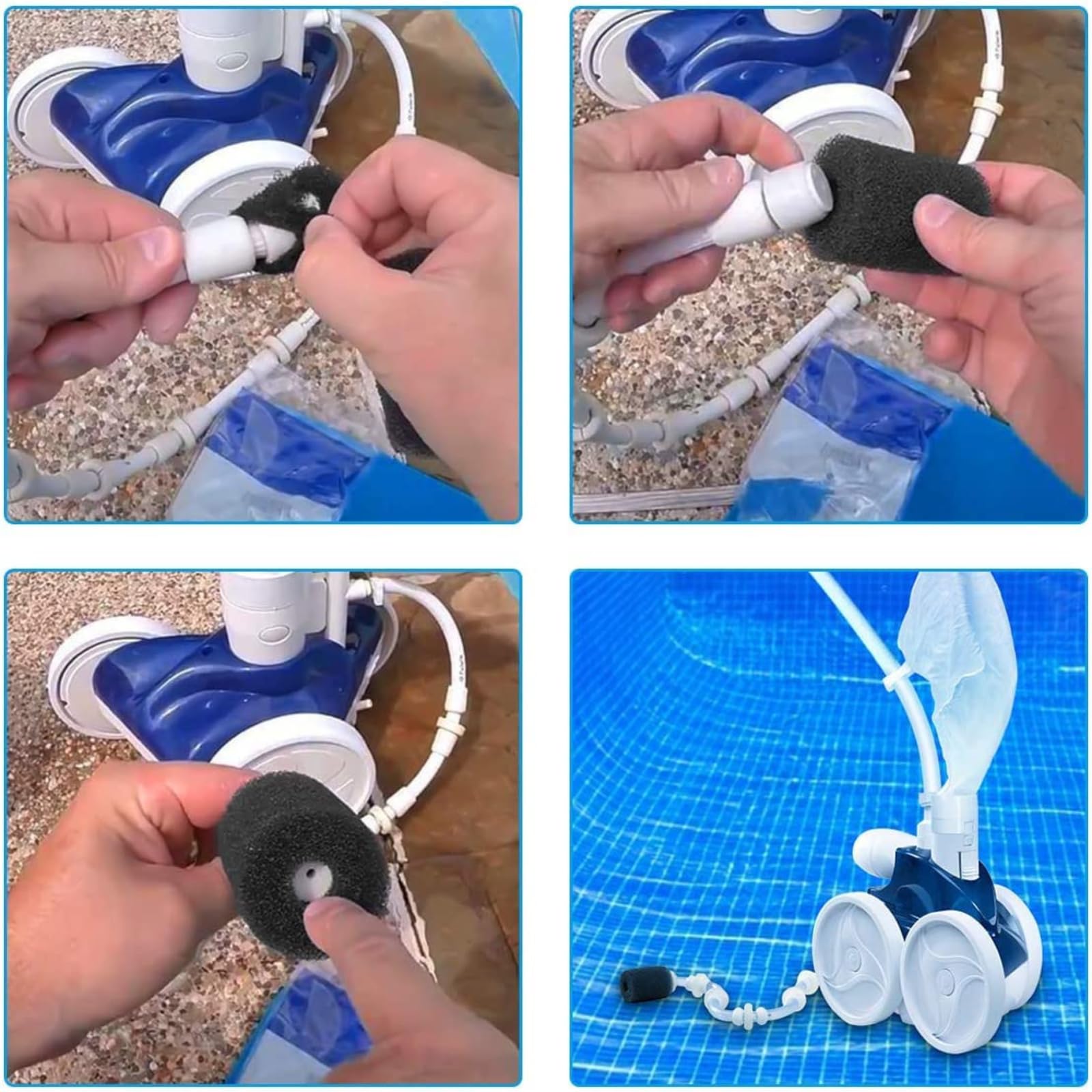 Pomeyard easy-installation guide demonstrates quick swap of worn scrubbers.
