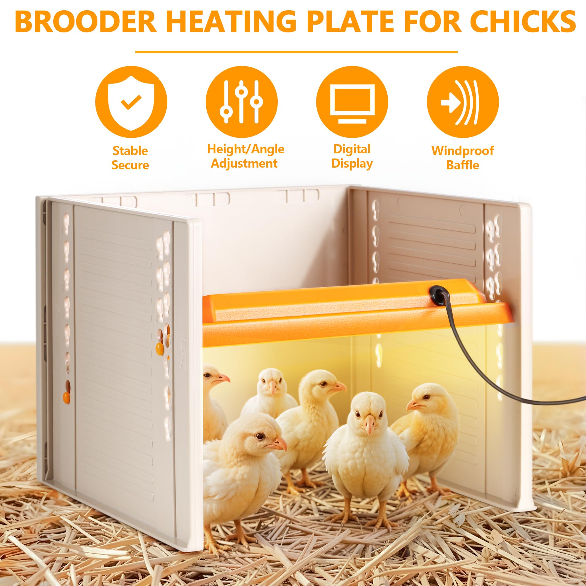 POMINEL temperature control range keeps chicks comfortable