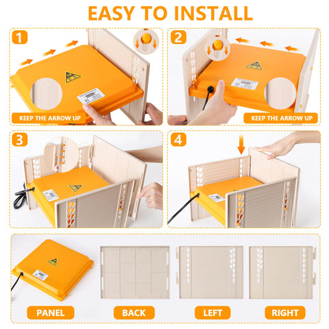 POMINEL three-sides windproof brooder design