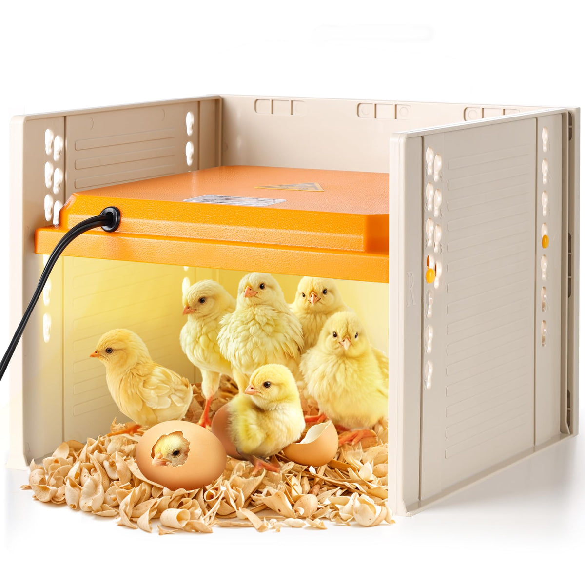 POMINEL chick brooder heating plate top view for compact warmth