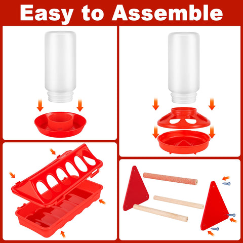 POMINEL chick perch assembly ready for simple setup