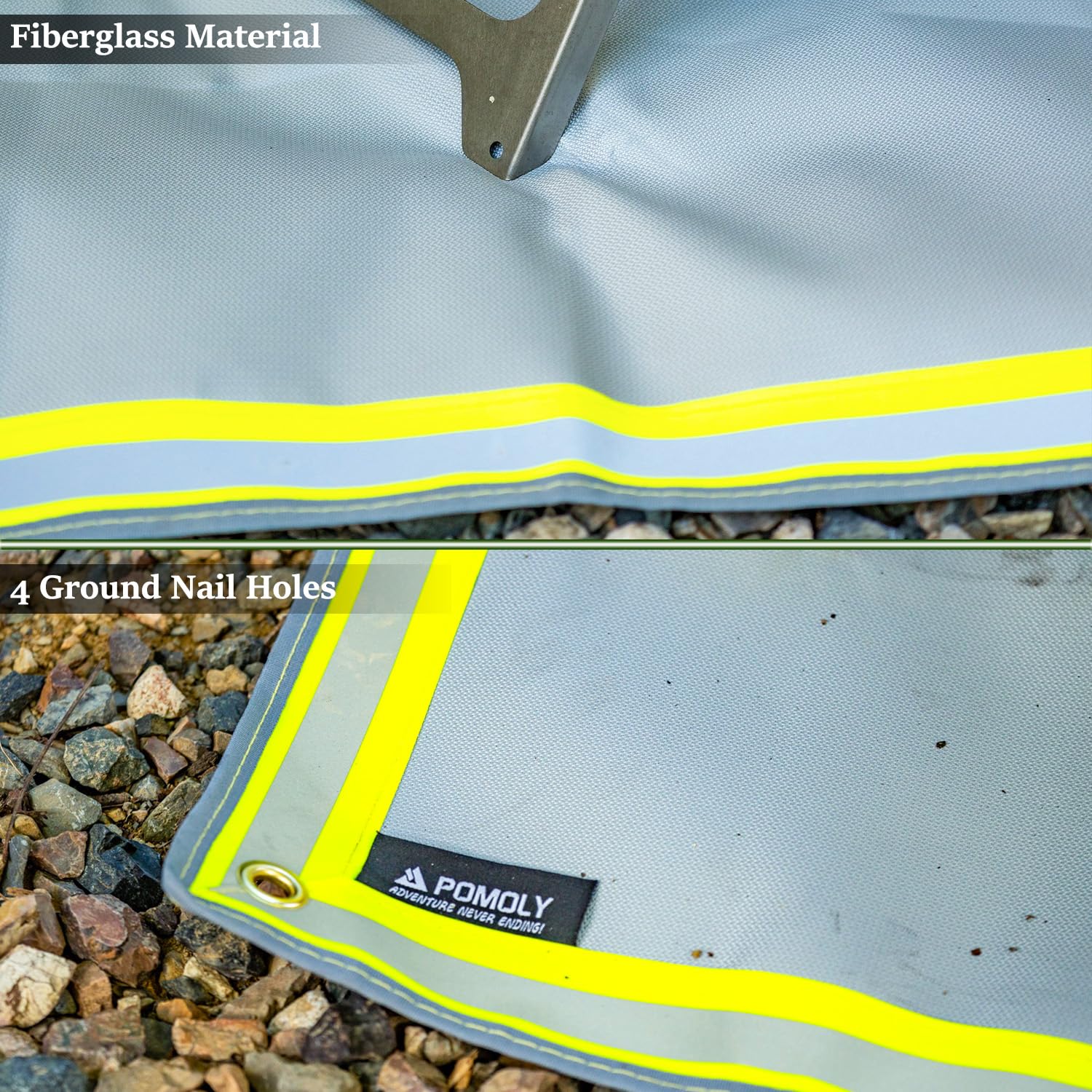 Pomoly fire pit mat easy-clean surface for quick outdoor maintenance