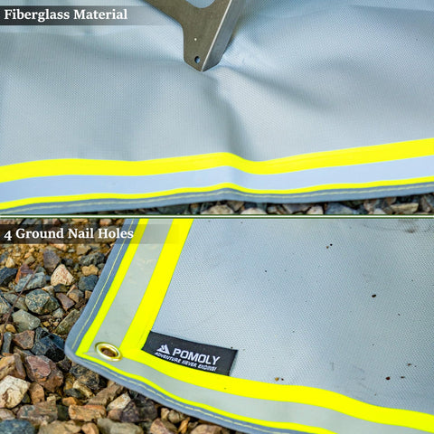 Pomoly fire pit mat easy-clean surface for quick outdoor maintenance