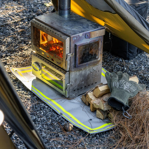 POMOLY fire pit mat hydrophobic surface cleans with water
