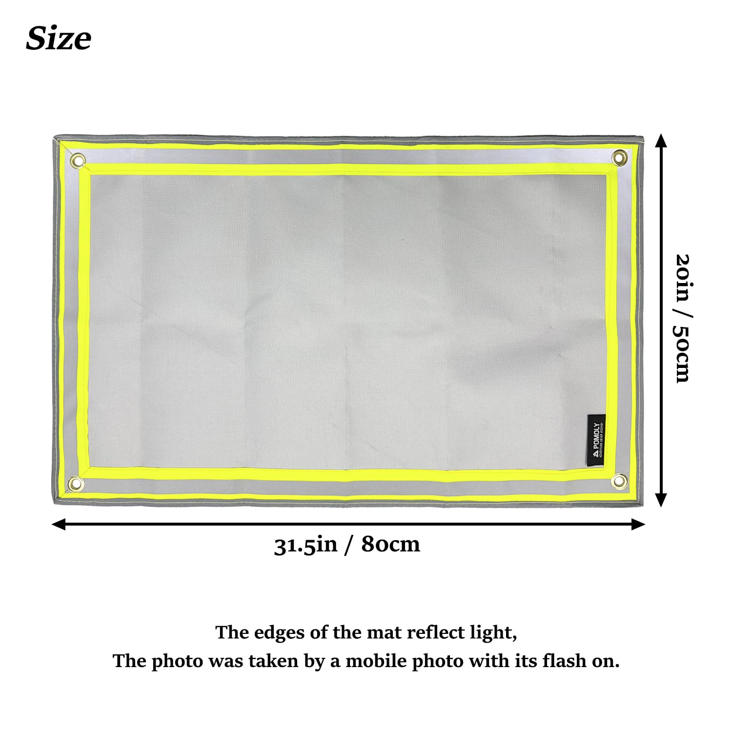 POMOLY fire pit mat with silicone coating prevents slipping
