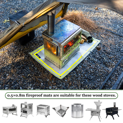 POMOLY fire pit mat storage bag included for camping