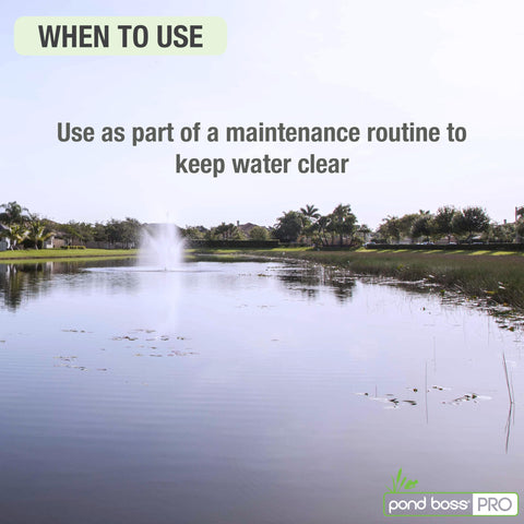 Pond BOSS CBBPR5 block floating image illustrating water treatment capability.