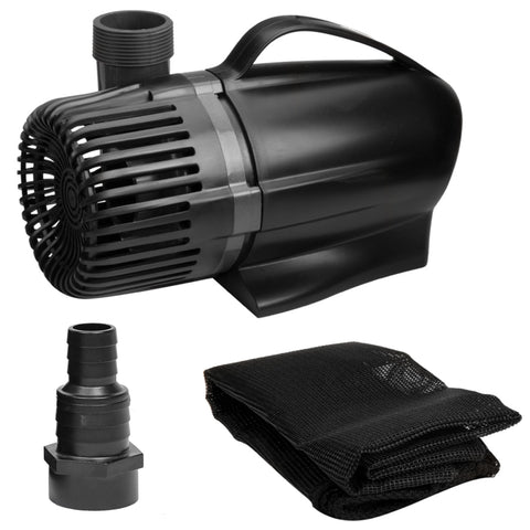 Pond Boss 2300 GPH waterfall pump, front view, delivering steady pond flow.