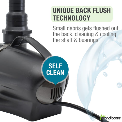 Pond Boss 3600 GPH pump ceramic shaft detail for longevity
