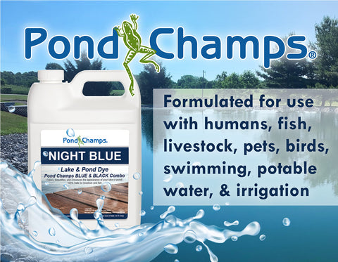 Pond Champs professional-grade packaging highlights reliability for lake owners.
