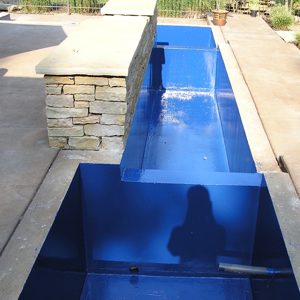 Pond Shield finished surface in clear for a clean pond look.