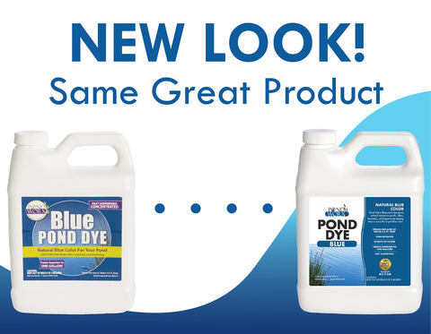 Pond Worx Blue Lake Dye application shows pond tinting process